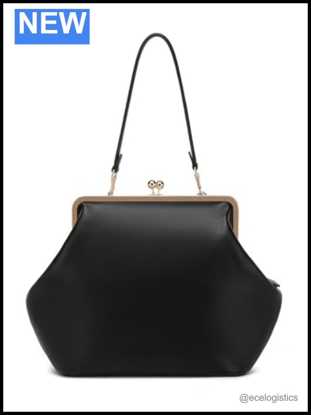 Genuine Leather Large Evening Bag Shoulder Underarm Top Handle Clutch Purse